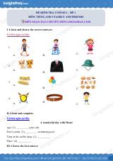 Đề thi học kì 1 Tiếng Anh 5 Family and Friends - Đề số 1